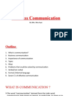 Business Communication: by Mrs. Hira Ayaz