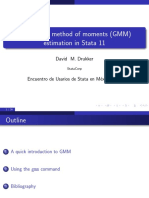 Generalized Method of Moments (GMM) Estimation in Stata 11: David M. Drukker