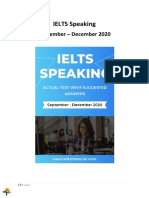 IELTS Speaking Actual Tests September December 2020