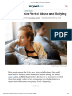 How To Recognize Verbal Abuse and Bullying