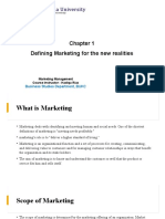 Defining Marketing For The New Realities: Business Studies Department, BUKC