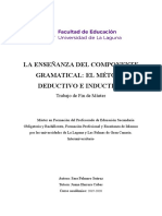 La Ensenanza Del Componente Gramatical El Metodo Deductivo e Inductivo