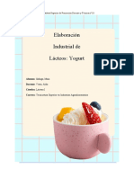 Elaboracion Industrial de Yogurt