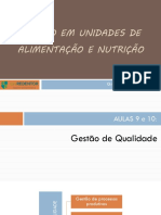 Aulas 9 10 11 Gestão de Uan Gestão de Qualidade