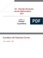 MTS102 - Discrete Structures (Discrete Mathematics) 2021: Nested Quantifiers