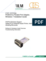 PCMCIA To Parallel Port Adapter, Windows 7 Installation Guide