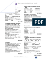 Upper Intermediate Quick Check Test 5A: Grammar