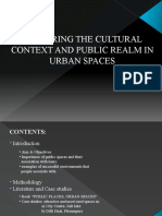 Exploring The Cultural Context and Public Realm in Urban Spaces