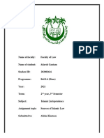 Islamic Jurispudence Assignment