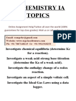 Ib Chemistry Ia Topics