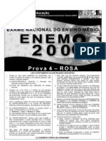 Prova Enem 2008 Final Rosa