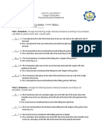 Test I. Directions: Arrange The Following Single Sinawali Procedures According To Its Procedure