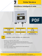 Inversor String Fotovoltaico Interligado À Rede: 5 KW 2 6,5 KW 2 11 KG