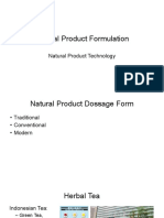 Natural Product Formulation 2021