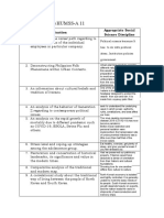 Sabiaga (Diss) Humss-A 11: Situation Appropriate Social Science Discipline