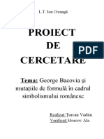 Proiect de Cercetare