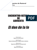 Escuela de Agentes de Pastoral - Retiro de Adviento - El Don de La Fe