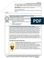 Lessons 1-3: Thenational Artist of The Philippines: Chapter 3 Starting by Understanding The Context