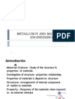 Metallurgy and Materials Engineering