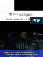 ISB PGP Application and Admits - General Education