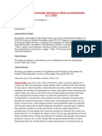 Debate: Relações Fusionais, Fetichismo e Falhas Na Simbolização - 13.11.2020