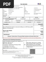 Tax Invoice: Description Amount 33750