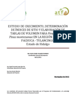 Estudio de Crecimiento Determinación de Índices de Sitio y Elaboración de Tablas de Volumen en P Patula y P Montezumae