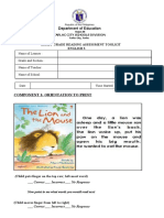 Department of Education: Early Grade Reading Assessment Toolkit English 3