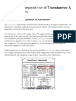 Percentage Impedance of Transformer & Its Calculation