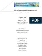 A Correlational Study Between Modular Learning and Academic Performance