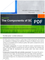 The Components of SQA: 435-INFS-3 Software Quality Assurance