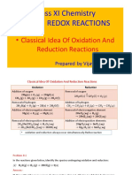 Class XI Chemistry Unit-8 Redox Reactions: Topic