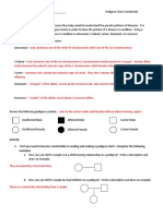 Activity: 1. First You Need To Become Comfortable in Reading and Making A Pedigree Chart. Complete The Following Examples