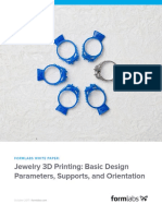 Jewelry 3D Printing: Basic Design Parameters, Supports, and Orientation