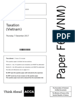 Taxation (Vietnam) : Thursday 7 December 2017