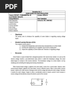 Simulation Activity 3 Zener Diode Voltage Regulation G1