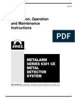 Installation, Operation and Maintenance Instructions: Metalarm Series 6301 Ce Metal Detector System