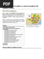 Lista de Mesorregiões e Microrregiões de Minas Gerais - Wikipédia, A Enciclopédia Livre