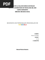 CATEDRA DE VENEZUELA PRIMER TRABAJO Regional