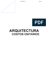 Analisis Precios Unitarios Arquitectura