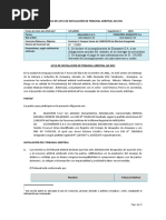 Modelo de Acta de Tribunal Arbitral Ad Hoc