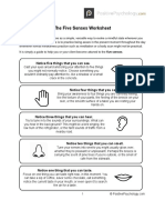 The Five Senses Worksheet: Notice Five Things That You Can See