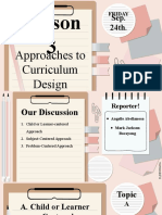 Approaches To Curriculum Design