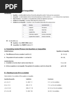 1.4 Write Equations and Inequalities: Vocabulary