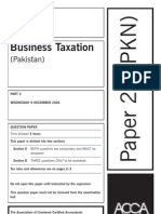 ACCA F6 Taxation Solved Past Papers