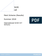 Mark Scheme (Results) Summer 2018: International GCSE ICT 4IT0/01