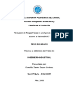 Escuela Superior Politécnica Del Litoral Facultad de Ingeniería en Mecánica y Ciencias de La Producción