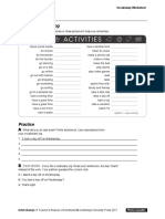 Interchange5thEd Level1 Unit07 Vocabulary Worksheet