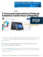 5 Trucos para Aprovechar El Poder de La Mente A Nuestro Favor (Infografía)