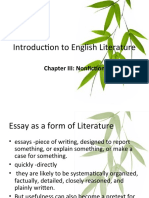 Introduction To English Literature: Chapter III: Nonfiction